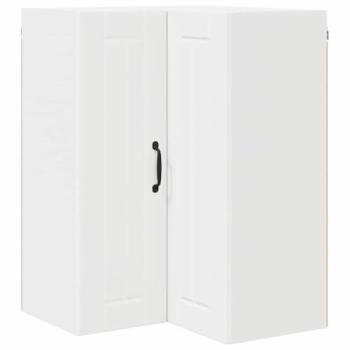 Meuble de cuisine suspendu blanc 57x57x80 cm en bois d'ingénierie