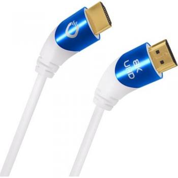 Oehlbach HDMI Cable 3m, White, 8K UHD, Triple Shielding