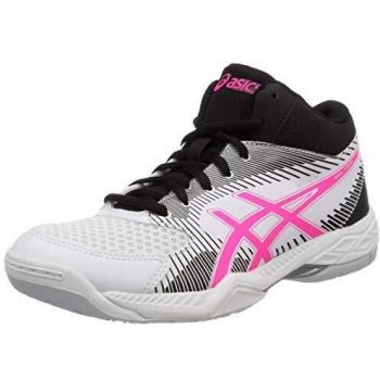 ASICS Women's Gel-Task Mt Volleyball Shoes, White (White/Hot Pink 100), 5 UK