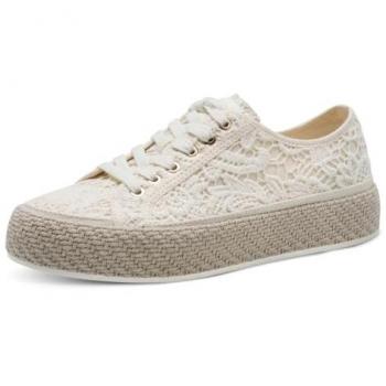Basket Beige Femme TAMARIS en Tissu Macramé