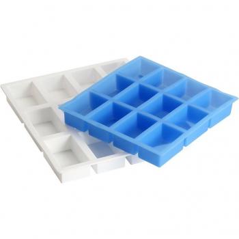 Rectangular 12‑Cavity Silicone Soap Mold for Small Batch Crafts