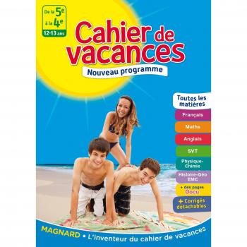 Cahier de vacances de la 5e à la 4e, 12-13 ans : toutes les matières : nouveau programme
