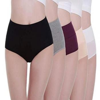 Talle alto TUUHAW: Braguitas de algodón, pack de 5