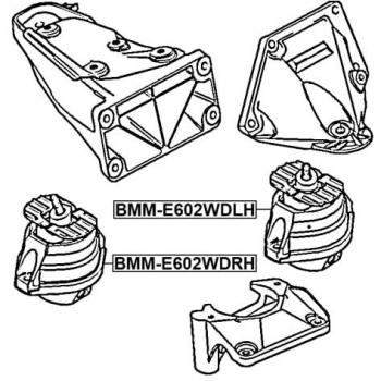 Lagerung Motor rechts FEBEST BMM-E602WDRH
