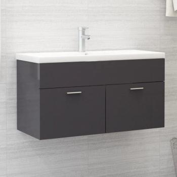 Mobile Lavabo Grigio Lucido Prolenta – 90×38,5×46 cm