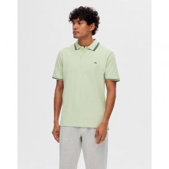 Polo Regular Fit Verde Selected Uomo 16087840