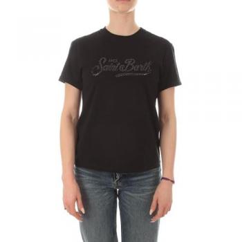 St. Barth T-shirt met Strass in Zwart