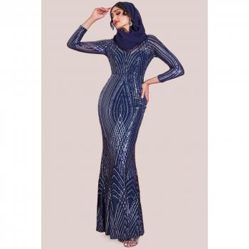 Modesty Two Toned Sequin Maxi