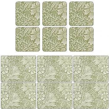 Pimpernel Marigold Green Surface Guard Placemats & Coasters