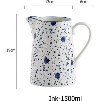 Taza Hervidor Azul Cerámico