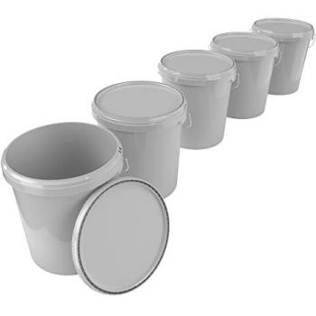 Pack de 5 seaux pour l'industrie chimique et alimentaire, 15,9 litres