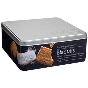 Caisse à Biscuits Iron Noir 20×20×8,2 cm