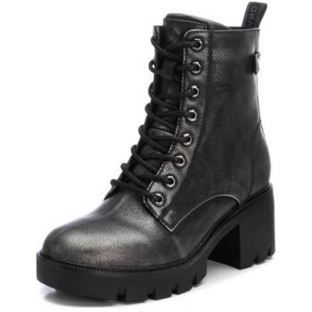 Botín de Mujer XTI con Cierre de Cremallera y Cordones, Color Gris, Talla 41