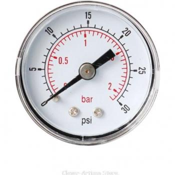 1/8 BSPT 40mm Pressure Gauge for PSI & Bar Measurement