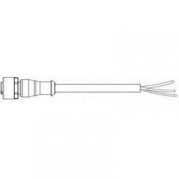TE Connectivity 5-Pin M12 Sensor/Actuator Connector, Straight Socket, 1.50m