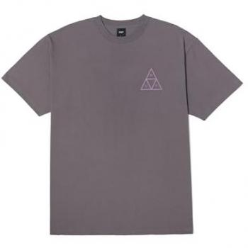 HUF Dreifach-Triangel Herren T-Shirt Set, kurzärmelig, 100 % einlaufvorbehandelte Baumwolle, Hellpflaume, XL