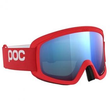 Maschera da neve POC Opsin rossa con lente Clarity Partly Sunny Blue
