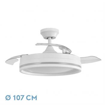 Ventilador Cerrato Blanco 72W 3 Aspas Retráctiles con Luz