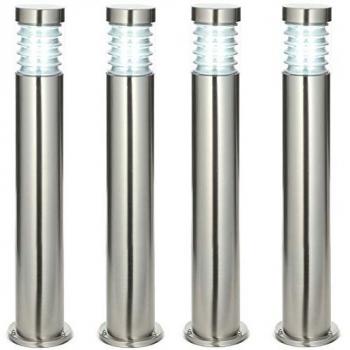 Marine Grade Steel Bollard Light IP44 Outdoor Lamp Post Garden Driveway