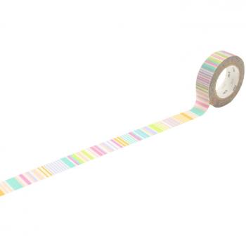 Ruban MT pastel multi-lignes – 15 mm × 10 m
