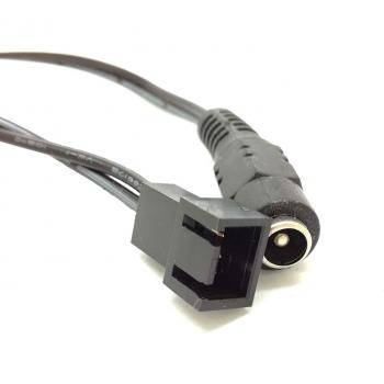Câble convertisseur pour ventilateurs PC 3pin/2pin mâle à 5,5x2,1mm femelle