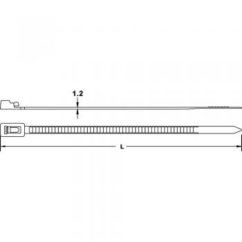 125 mm Black Releasable Cable Ties 4.5 mm 100 Pack