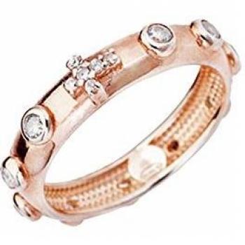 Gioiello Donna Amen, Anello Rosario con Ametista, Taglia 12, Codice ARORB-12