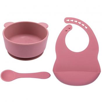 Platos y Baberos de Silicona para Alimentación Infantil