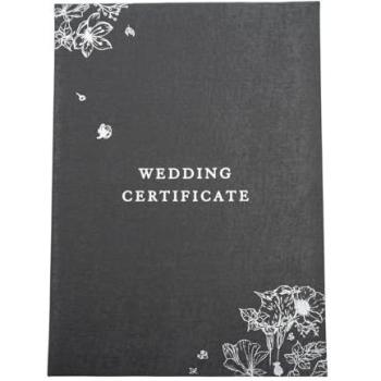 Starlit Black Satin Gift Card Case – Silver Petal Trim