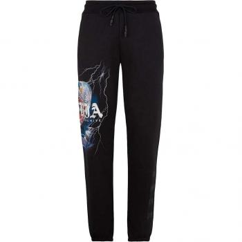 Leichte Herren-Hose mit Schlangendesign, schwarze Farbe