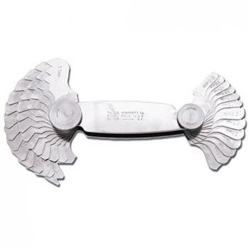 Starrett 159M Pitch Gauge with Secure Locking Mechanism – 60° Threads, 0.5‑11.5 mm TPI, 28 Leaves