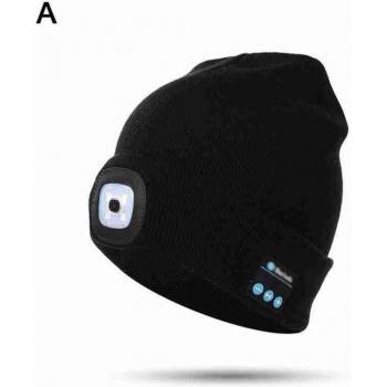 Bonnet alpiniste avec écouteurs Bluetooth et éclairage