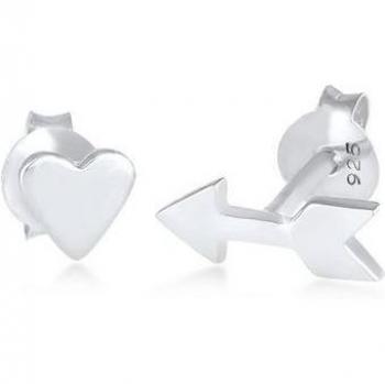 Pendenti Cuore Freccia in Argento 925, Design Tendenza dell’Amore