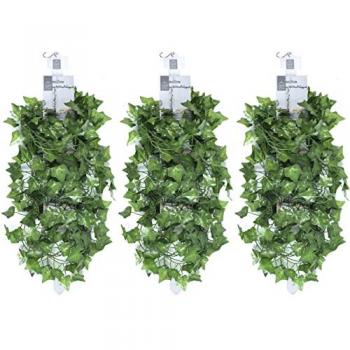Lierre artificiel en guirlande 2,3 mètres (Lot de 3)
