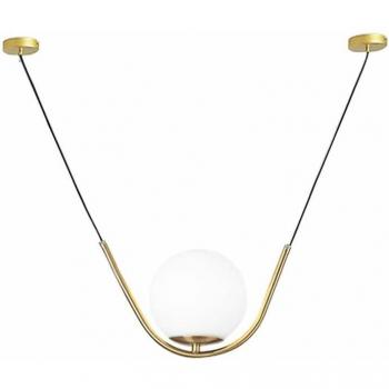 Toolight Lámpara Suspensión 43x43x70 cm con Bola Dorada