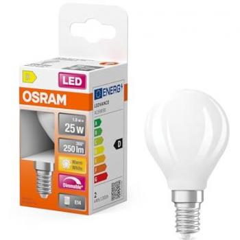 OSRAM LED Retrofit Classic P dimmbar 1,8 W matt E14 – Warmweiß