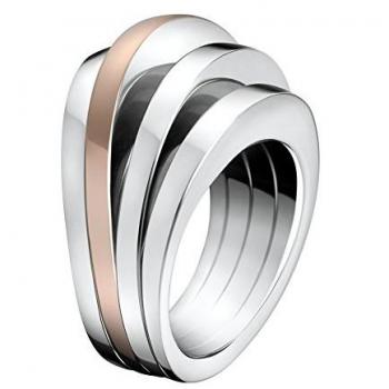 Calvin Klein Ring für Damen – 54 mm, roségoldene Edelstahlfassung, Modell 32000548