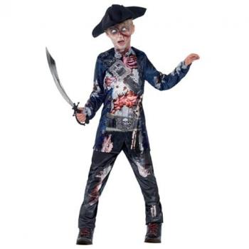 Zombie‑Pirat aus dem Schatten, blau bunt – Halloween Kids Outfit