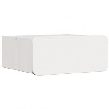 Table de nuit murale blanc 39x34x16,5 cm, bois pin massif (Vidaxl)