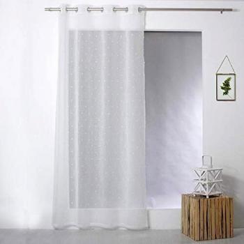 Voilage Transparent 140x240 cm BUBBLE Blanc
