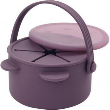 Solid Color Baby Snack Container with Silicone Lid