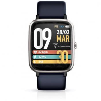 Montre Techmade Move Aluminium avec GPS 1.3 Argent+Bleu
