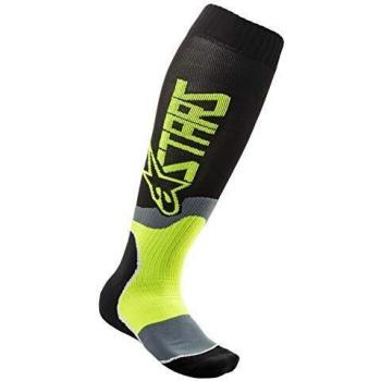 Alpinestars MX Plus-2 Motocross Socken (Black/Yellow, L)