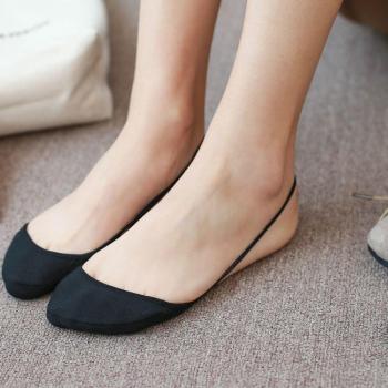 Einfarbige Damen Socken für Slingbacks