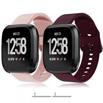 YASPARK Fitbit Versa Ersatzarmband – Flexibles Silikondrehband in Neonfarben