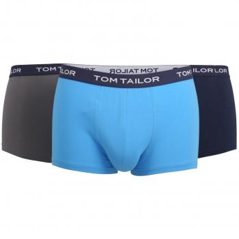 Tom Tailor 3er‑Pakete Herrenhosen – Single‑Jersey, Farbpalette Blau, Grau, Marine, Größe 4