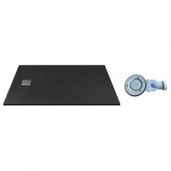 Piatto doccia da posare 140 x 90 cm in resina nera