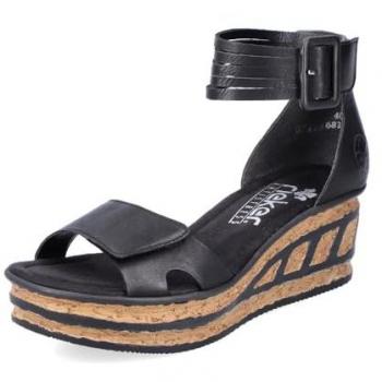 Rieker Keilabsatz Sandalette mit Kork-Laufsohle