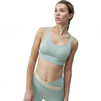 Top Deportivo Dúo Mujer Born Living Yoga Soporte Medio Jade Gris/Piedra XS