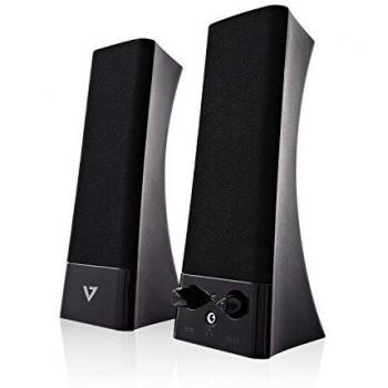 V7 USB 2.0 Stereo Speakers with Subwoofer & Accessories